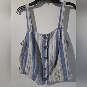 Linen blend crop top and skirt